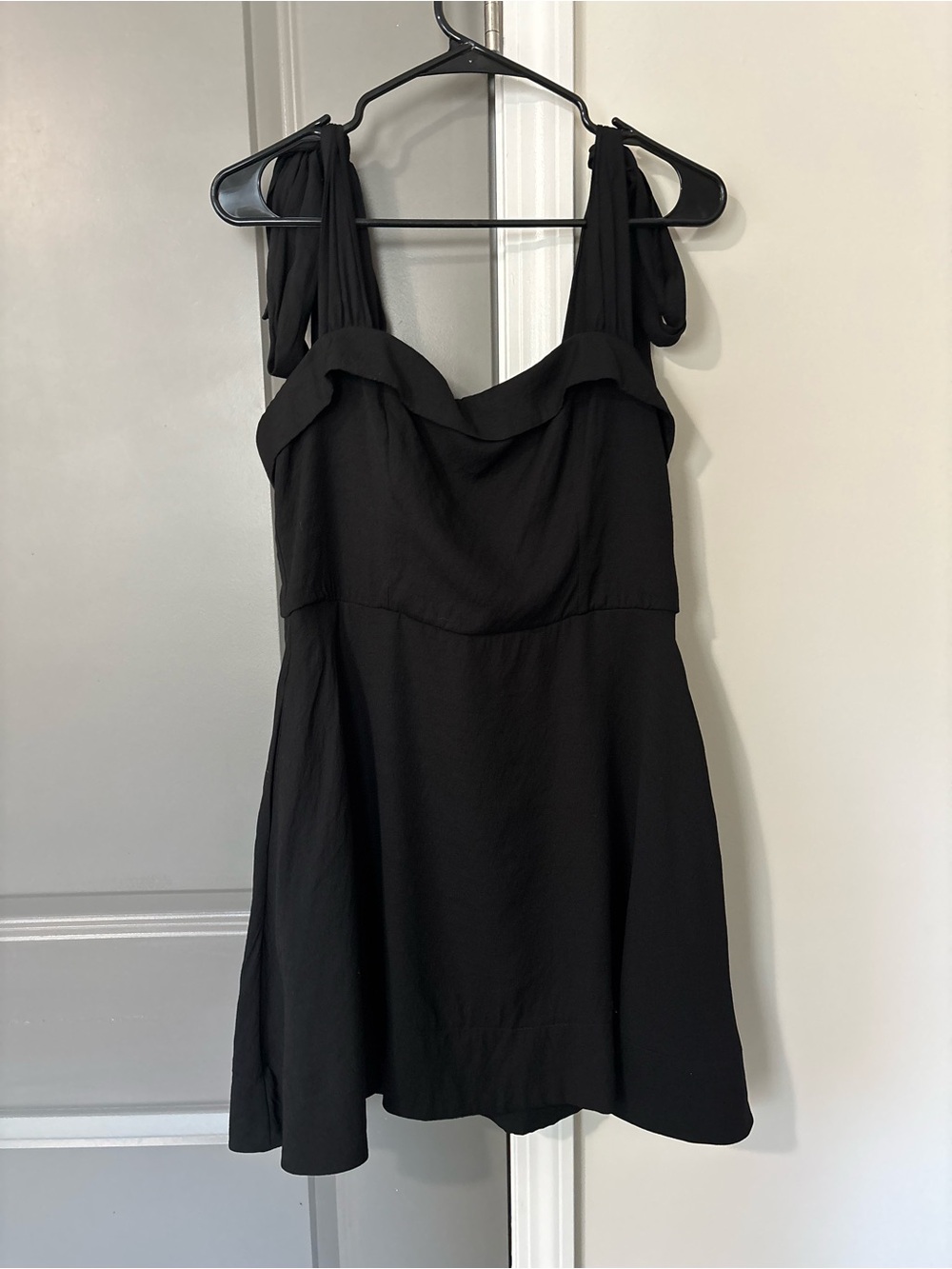 Blue Rain Shoulder Tie Mini Dress